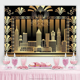 Lofaris Gold The Great Gatsby Adult Birthday Party Backdrop